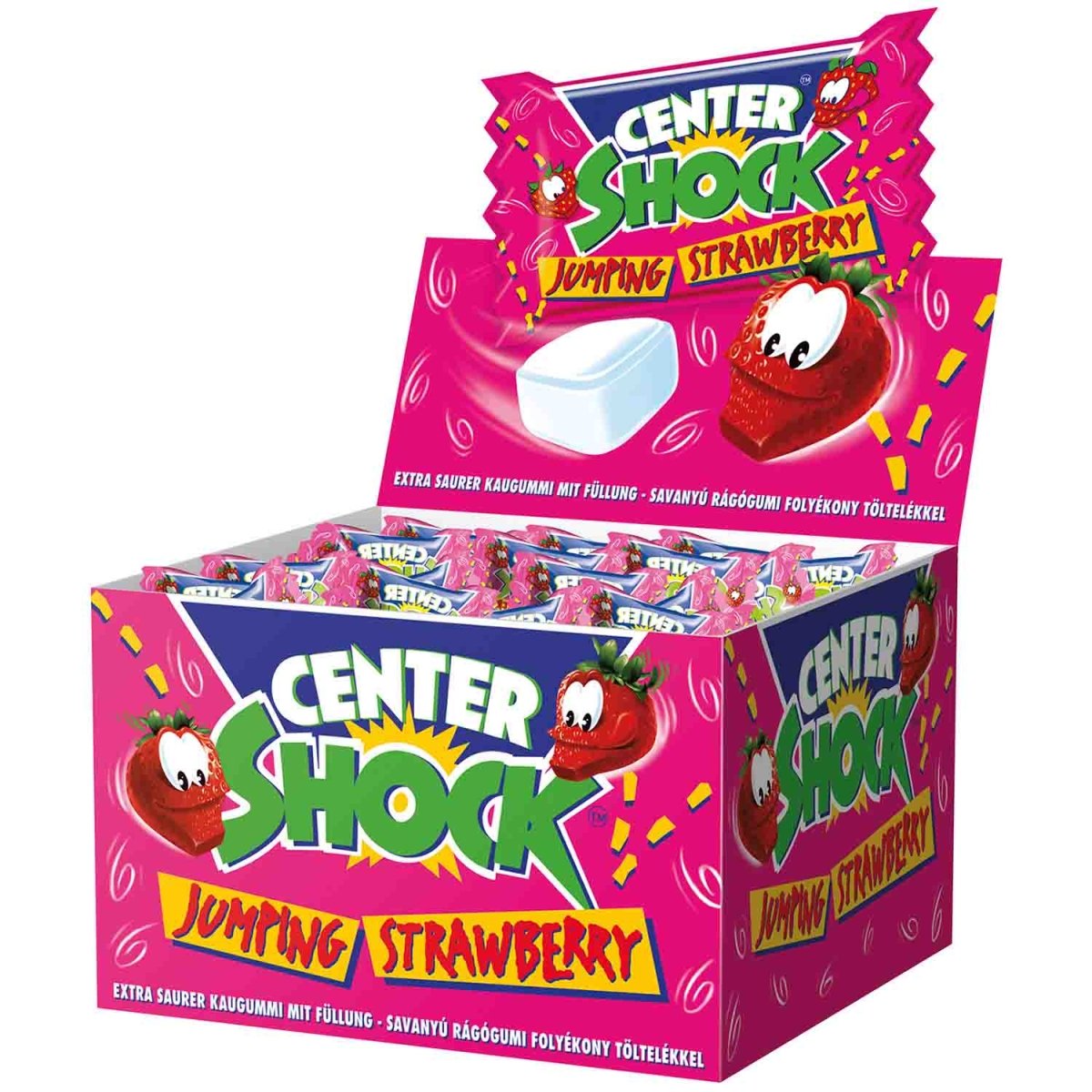 Center Shock Jumping Strawberry (5 Stück, 20g) - CandyKosmos