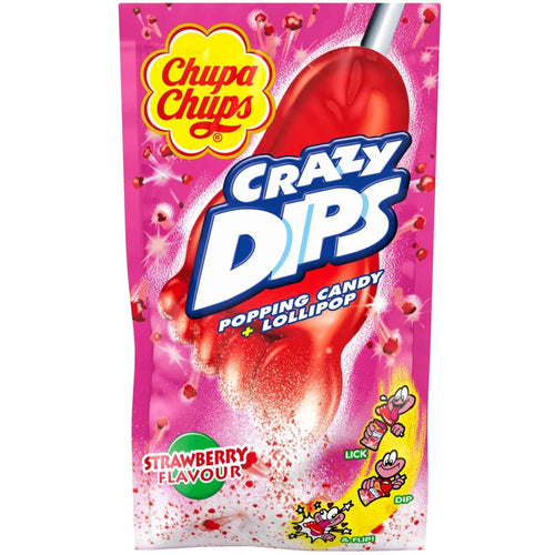 Chupa Chups Crazy Dips Strawberry (14g) - CandyKosmos