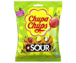Chupa Chups Sour Bag Lollipops (120g) - CandyKosmos