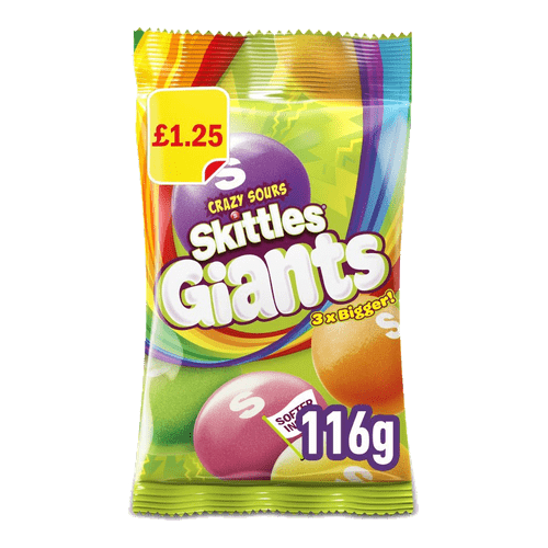 Skittles Giants Sours (116g) - CandyKosmos