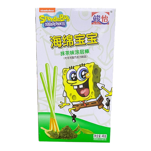 Spongebob Coated Stick Matcha (48g) - CandyKosmos